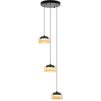 Подвесной светильник Citilux Espace CL243031, 3×GX53 по 18 Вт, черный/янтарный
