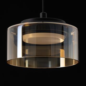 Подвесной светильник Citilux Espace CL243031, 3×GX53 по 18 Вт, черный/янтарный
