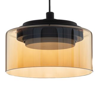 Подвесной светильник Citilux Espace CL243031, 3×GX53 по 18 Вт, черный/янтарный