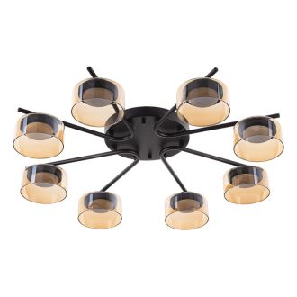 Накладная люстра Citilux Espace CL243181, 8×GX53 по 18 Вт, черный/оранжевый