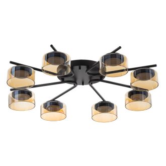 Накладная люстра Citilux Espace CL243181, 8×GX53 по 18 Вт, черный/оранжевый