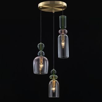 Подвесной светильник Citilux Tendy CL244031, 3×E14 по 60 Вт, латунный/прозрачный