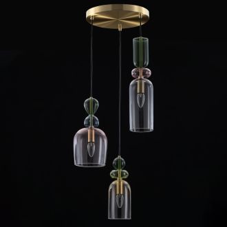 Подвесной светильник Citilux Tendy CL244031, 3×E14 по 60 Вт, латунный/прозрачный