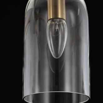 Люстра на штанге Citilux Tendy CL244151, 5×E14 по 60 Вт, латунный/прозрачный