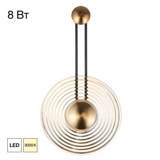 Бра Citilux Corta CL245012, LED 8 Вт, черный/оранжевый, модерн стиль
