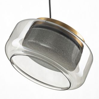 Подвесной светильник Citilux Signature CL247011, LED 10 Вт, черный/прозрачный