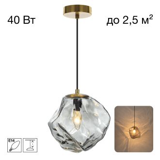 Подвесной светильник Citilux Rocka CL247081, E14, 40 Вт, бронзовый/серый