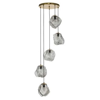 Каскадная люстра Citilux Rocka CL247085, 5×E14 по 40 Вт, бронзовый/серый