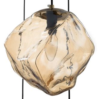 Каскадная люстра Citilux Rocka CL247086, 5×E14 по 40 Вт, бронзовый/янтарный