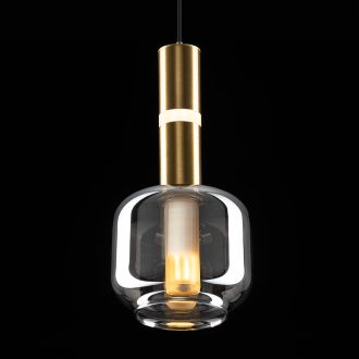 Подвесной светильник Citilux Lass CL249011, G9, 15 Вт, латунный/прозрачный