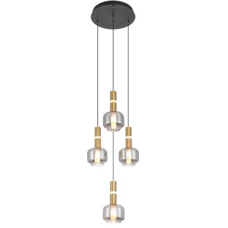Каскадная люстра Citilux Lass CL249021, 4×G9 по 15 Вт, черный/прозрачный
