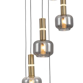 Каскадная люстра Citilux Lass CL249031, 9×G9 по 15 Вт, черный/прозрачный