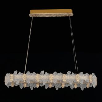 Подвесная люстра Citilux Lava CL250172, LED 91 Вт, золотой/прозрачный