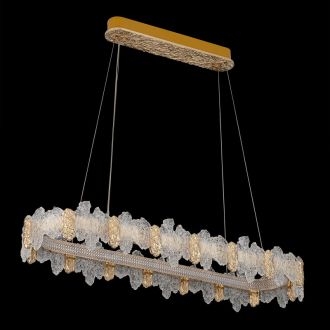 Подвесная люстра Citilux Lava CL250172, LED 91 Вт, золотой/прозрачный