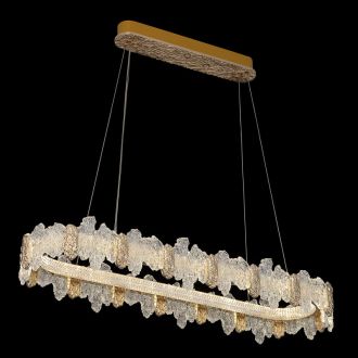 Подвесная люстра Citilux Lava CL250172, LED 91 Вт, золотой/прозрачный