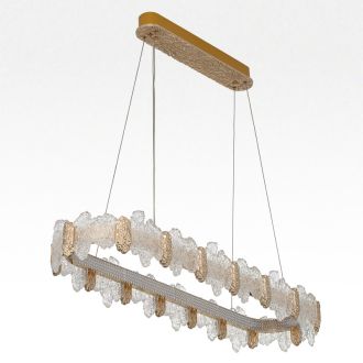 Подвесная люстра Citilux Lava CL250172, LED 91 Вт, золотой/прозрачный