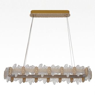 Подвесная люстра Citilux Lava CL250172, LED 91 Вт, золотой/прозрачный