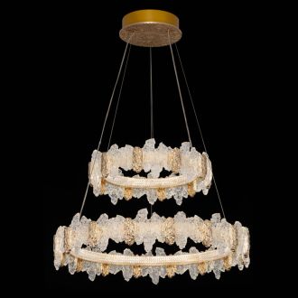 Подвесная люстра Citilux Lava CL250182, LED 140 Вт, золотой/прозрачный