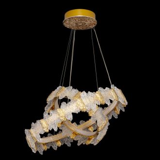 Подвесная люстра Citilux Lava CL250182, LED 140 Вт, золотой/прозрачный