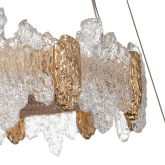 Подвесная люстра Citilux Lava CL250182, LED 140 Вт, золотой/прозрачный