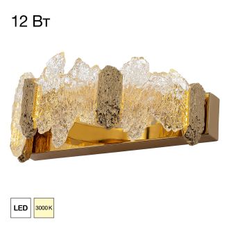 Бра Citilux Lava CL250312, LED 12 Вт, золотой/прозрачный, модерн стиль
