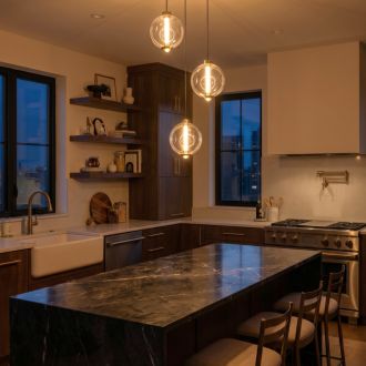 Подвесной светильник Citilux Noona CL251030, LED 13 Вт, черный/прозрачный