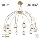 Подвесная люстра Citilux Noona CL251190, LED 43 Вт, бронзовый/прозрачный Подвесная люстра Citilux Noona CL251190, LED 43 Вт, бронзовый/прозрачный