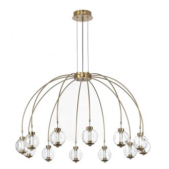 Подвесная люстра Citilux Noona CL251190, LED 43 Вт, бронзовый/прозрачный