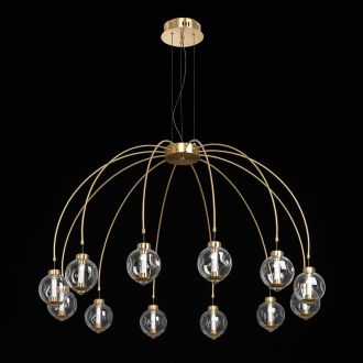 Подвесная люстра Citilux Noona CL251190, LED 43 Вт, бронзовый/прозрачный