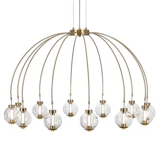 Подвесная люстра Citilux Noona CL251190, LED 43 Вт, бронзовый/прозрачный