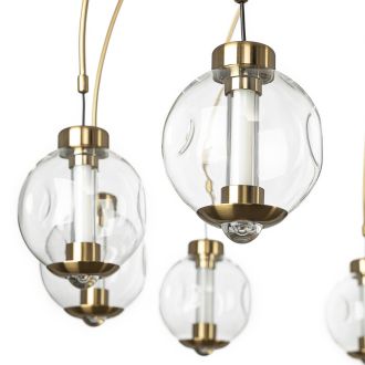 Подвесная люстра Citilux Noona CL251190, LED 43 Вт, бронзовый/прозрачный