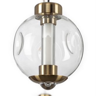 Подвесная люстра Citilux Noona CL251190, LED 43 Вт, бронзовый/прозрачный