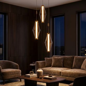 Подвесной светильник Citilux Tanna CL253020, LED 15 Вт, черный/прозрачный