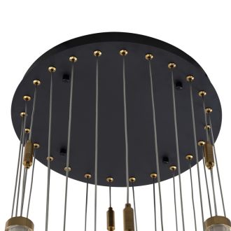 Каскадная люстра Citilux Tanna CL253040, LED 158 Вт, черный/прозрачный