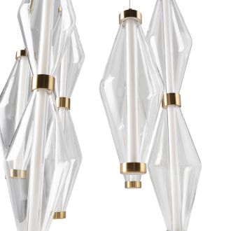 Каскадная люстра Citilux Tanna CL253040, LED 158 Вт, черный/прозрачный