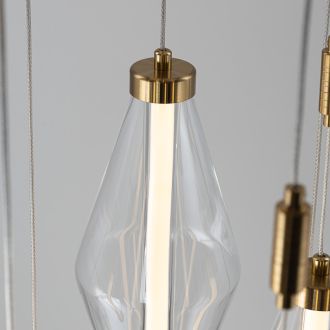 Каскадная люстра Citilux Tanna CL253040, LED 158 Вт, черный/прозрачный