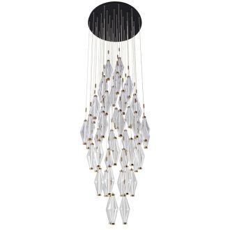 Каскадная люстра Citilux Tanna CL253050, LED 210 Вт, черный/прозрачный