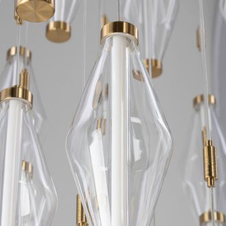 Каскадная люстра Citilux Tanna CL253050, LED 210 Вт, черный/прозрачный