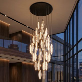 Каскадная люстра Citilux Tanna CL253050, LED 210 Вт, черный/прозрачный