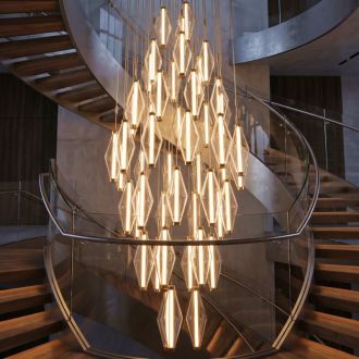 Каскадная люстра Citilux Tanna CL253050, LED 210 Вт, черный/прозрачный