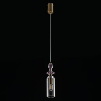 Подвесной светильник Citilux Fernet CL254010, E14, 60 Вт, латунный/прозрачный