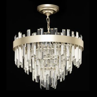 Каскадная люстра Citilux Лаура CL301262, 6×E14 по 60 Вт, бежевый/прозрачный