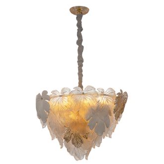 Подвесная люстра Citilux Dryad CL305160, 14×E14 по 60 Вт, золотой/белый