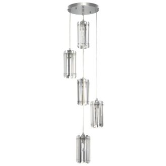 Каскадная люстра Citilux Jane CL306051, 5×E14 по 60 Вт, хром/прозрачный