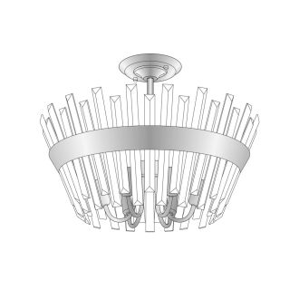 Люстра на штанге Citilux Вестерос CL307160, 6×E14 по 60 Вт, хром/прозрачный