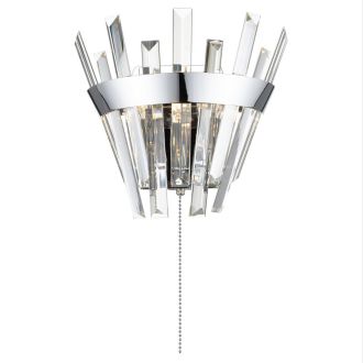 Бра Citilux Вестерос CL307310, 2×E14 по 60 Вт, хром/прозрачный