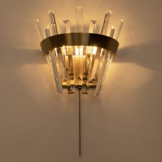 Бра Citilux Вестерос CL307313, 2×E14 по 60 Вт, бронзовый/прозрачный