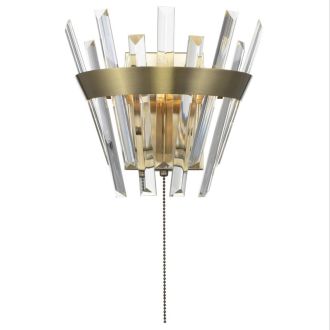 Бра Citilux Вестерос CL307313, 2×E14 по 60 Вт, бронзовый/прозрачный