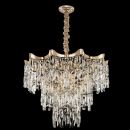 Каскадная люстра Citilux Моника CL308282, 17×E14 по 60 Вт, золотой/прозрачный