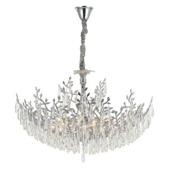 Подвесная люстра Citilux Ritz CL310121, 12×E14 по 60 Вт, хром/прозрачный
